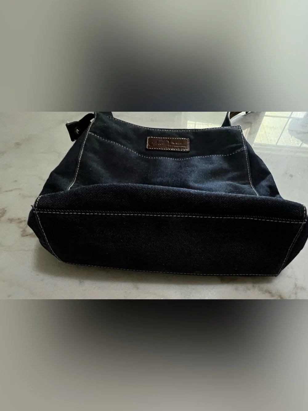 Fossil Dark Denim Large Crossbody Satchel Bag